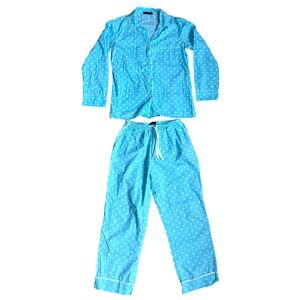 NWOTS Womens 100% Cotton Pajama Set Button Down Long Sleeve size Small